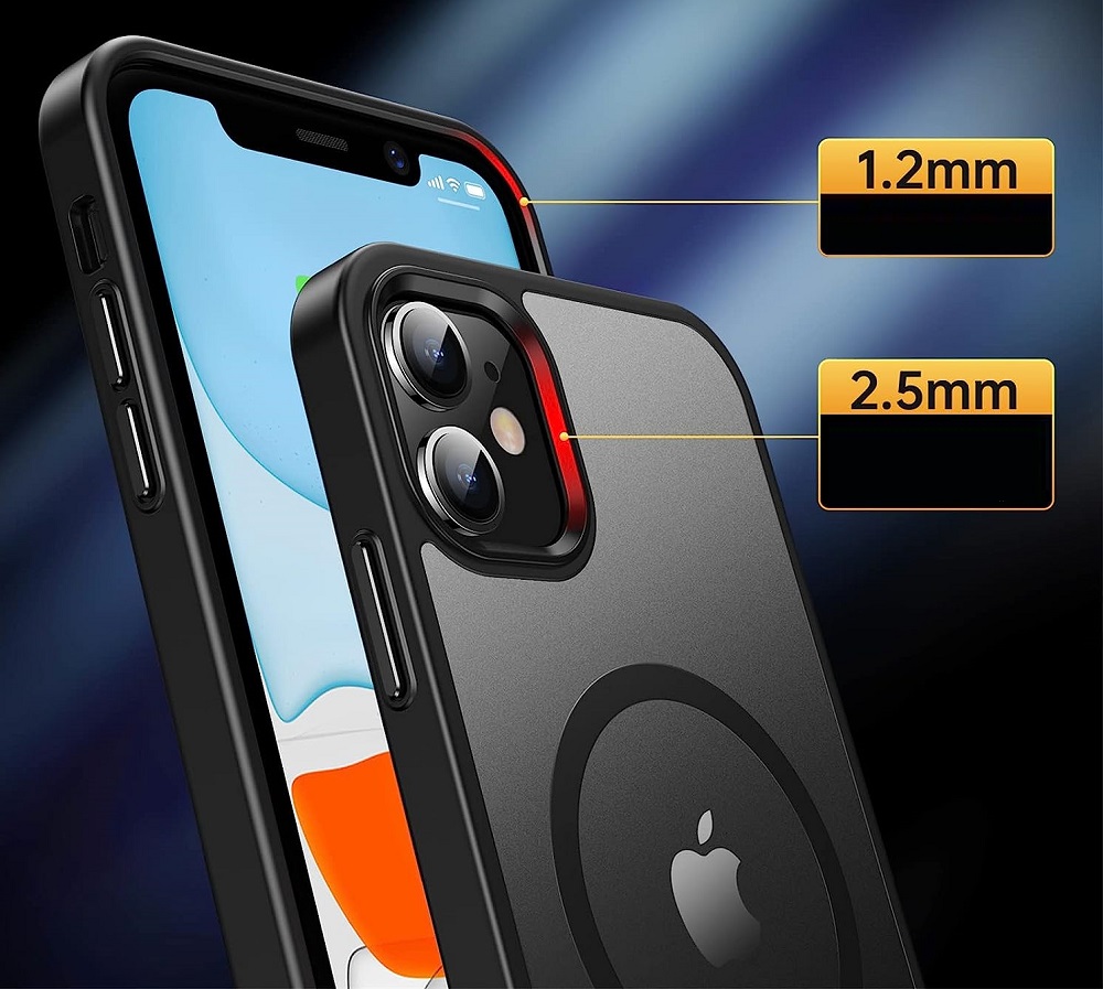 ETUI MATOWE MAGMAT do APPLE IPHONE 11 +SZKŁO Kolor czarny