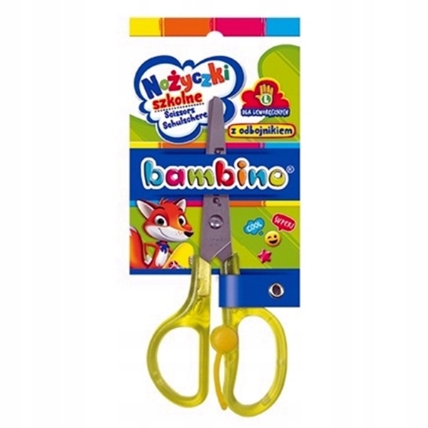 NOŻYCZKI SZKOLNE DLA LEWORĘCZNYCH Z ODBOJNIKIEM