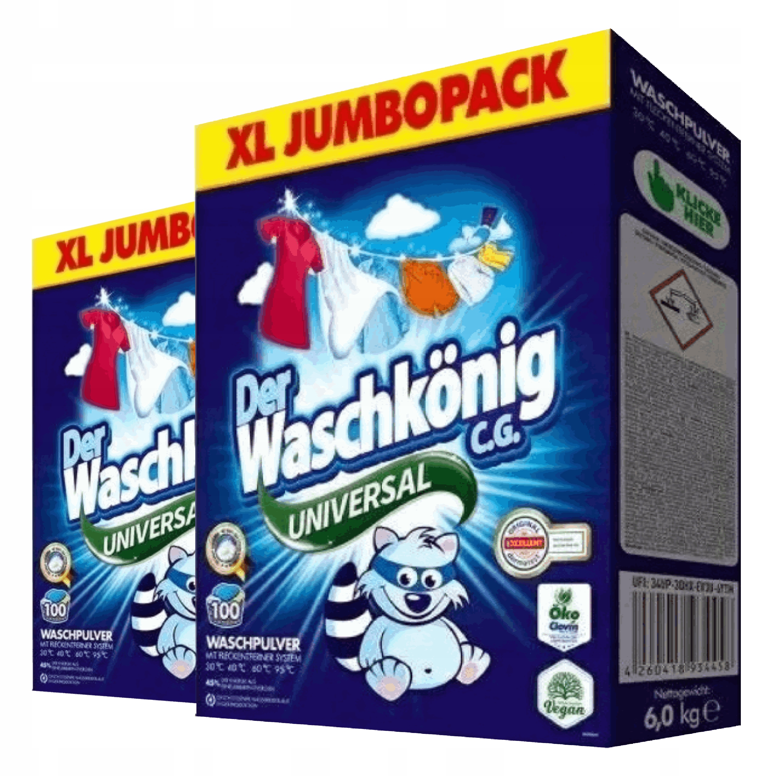 Proszek Do Prania Waschkonig Karton Uniwersalny 6 Kg 100 Prań Zestaw