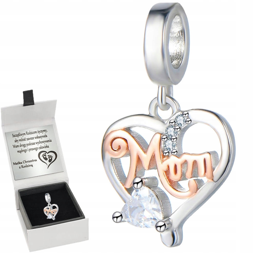 

Charms Na Dzień Matki Dla Mamy Srebro Grawer