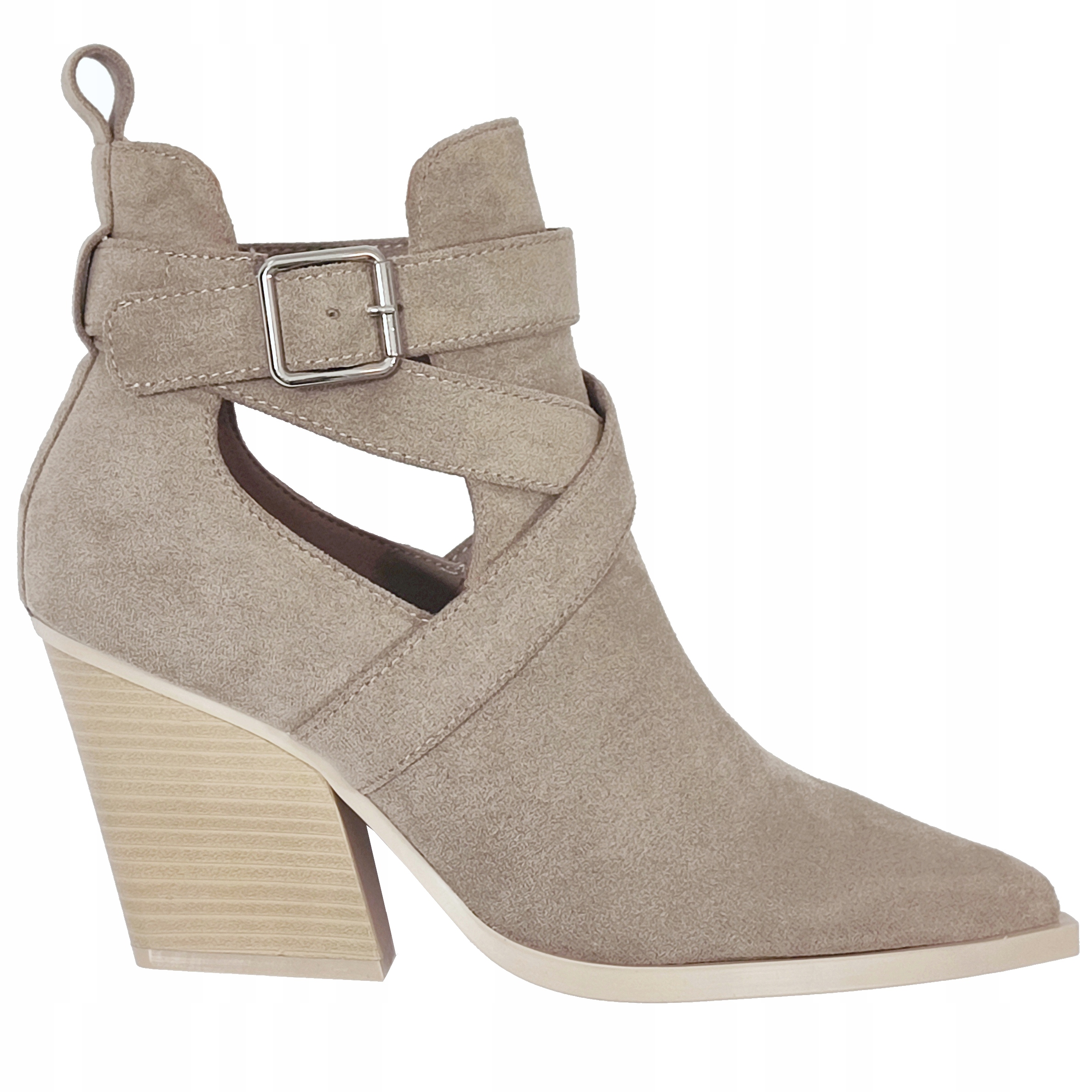 BOTKI DAMSKIE WIOSENNE NA OBCASIE KOWBOJKI - r 39