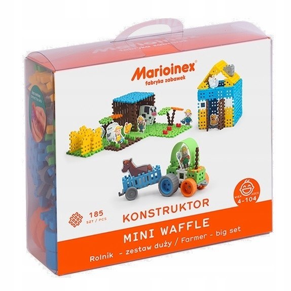 

Klocki Mini Wafle Farmer 185 elementów Marioinex