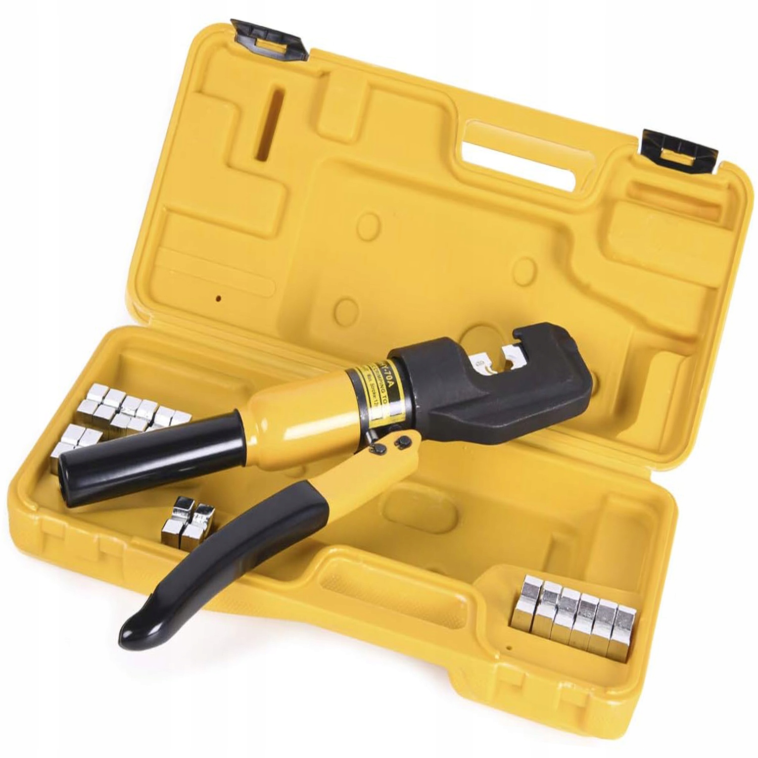 ZACISKARKA HYDRAULICZNA PRASKA DO KABLI PRZEWODÓW MATRYCE 4-70 MM Minimalny przekrój przewodu 4 mm²