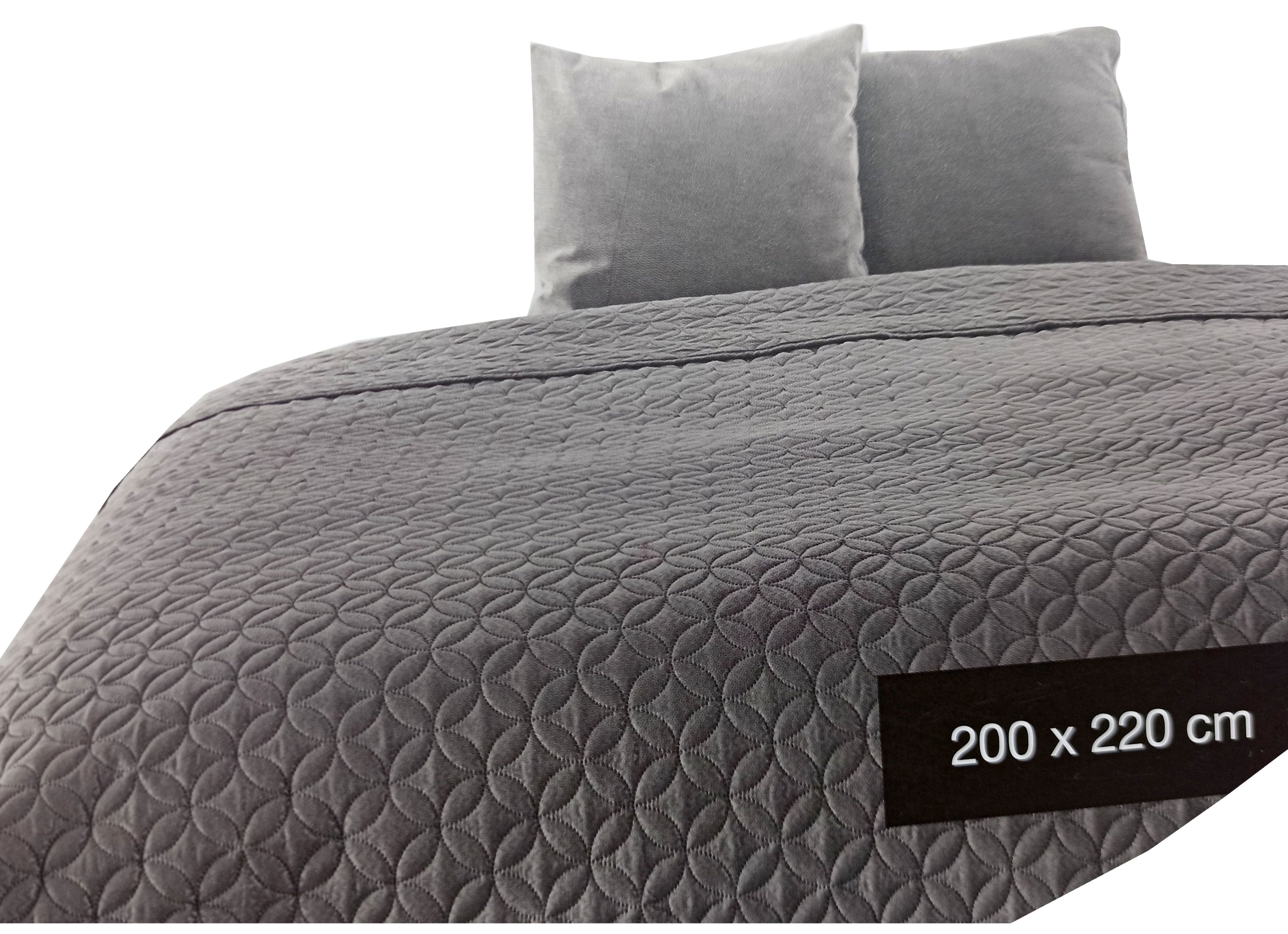 Koc narzuta pled Smukee 200x220 szara koła (73024) • Cena, Opinie • Koce i narzuty 13167071451