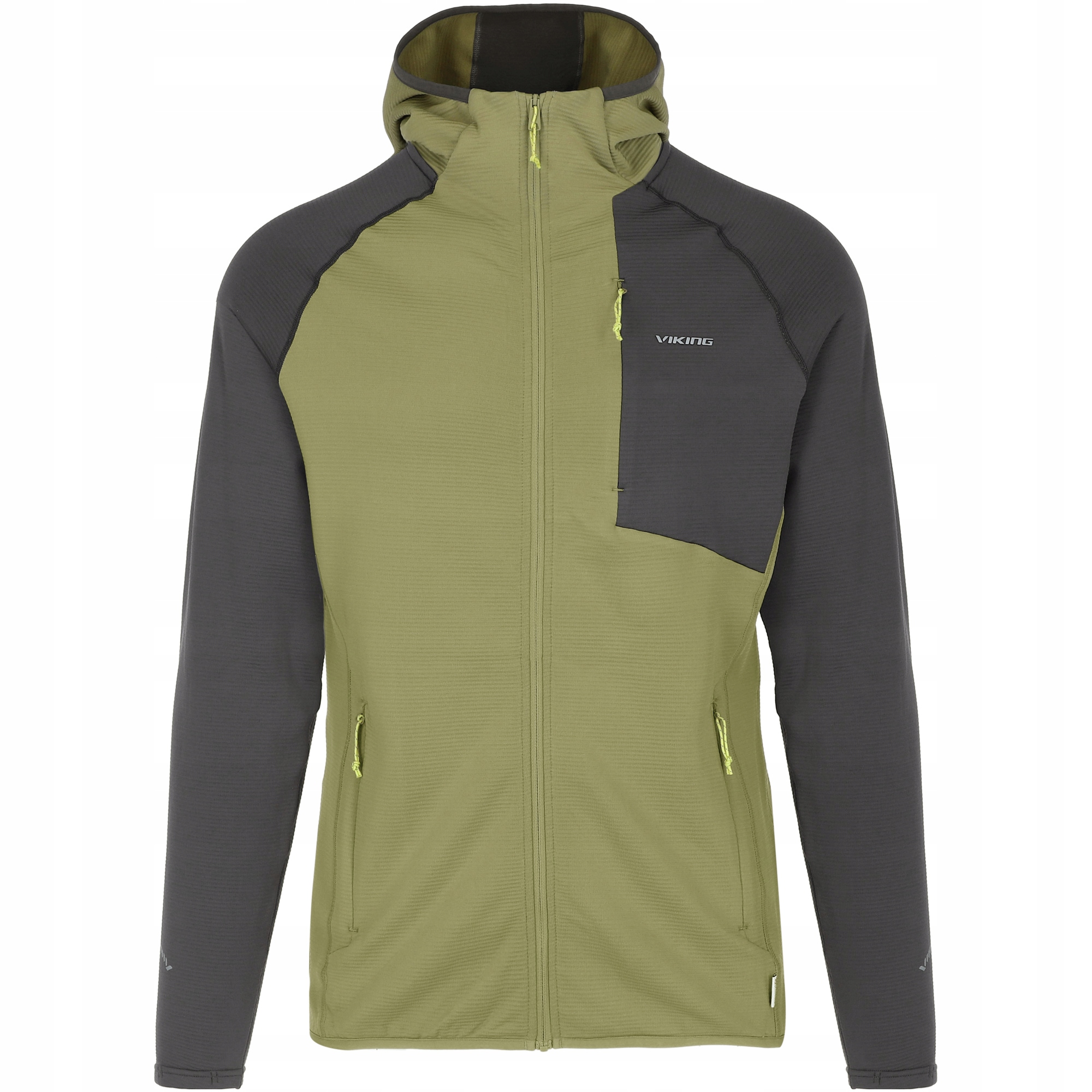 Bluza męska Viking Birger Man rozpinana z kapturem zielono-szara r. S