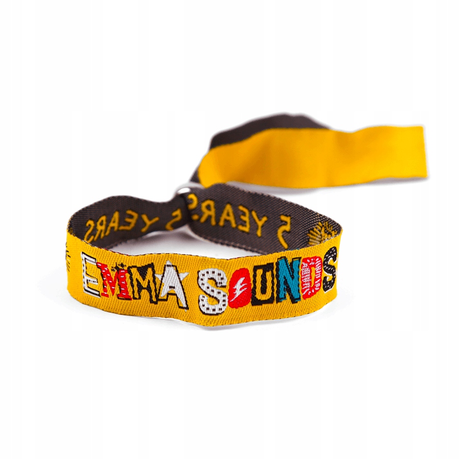 1500x OPASKI HAFTOWANE KONCERTOWE Z NADRUKIEM I ZAPIĘCIEM LOGO TEKST Długość 35 cm