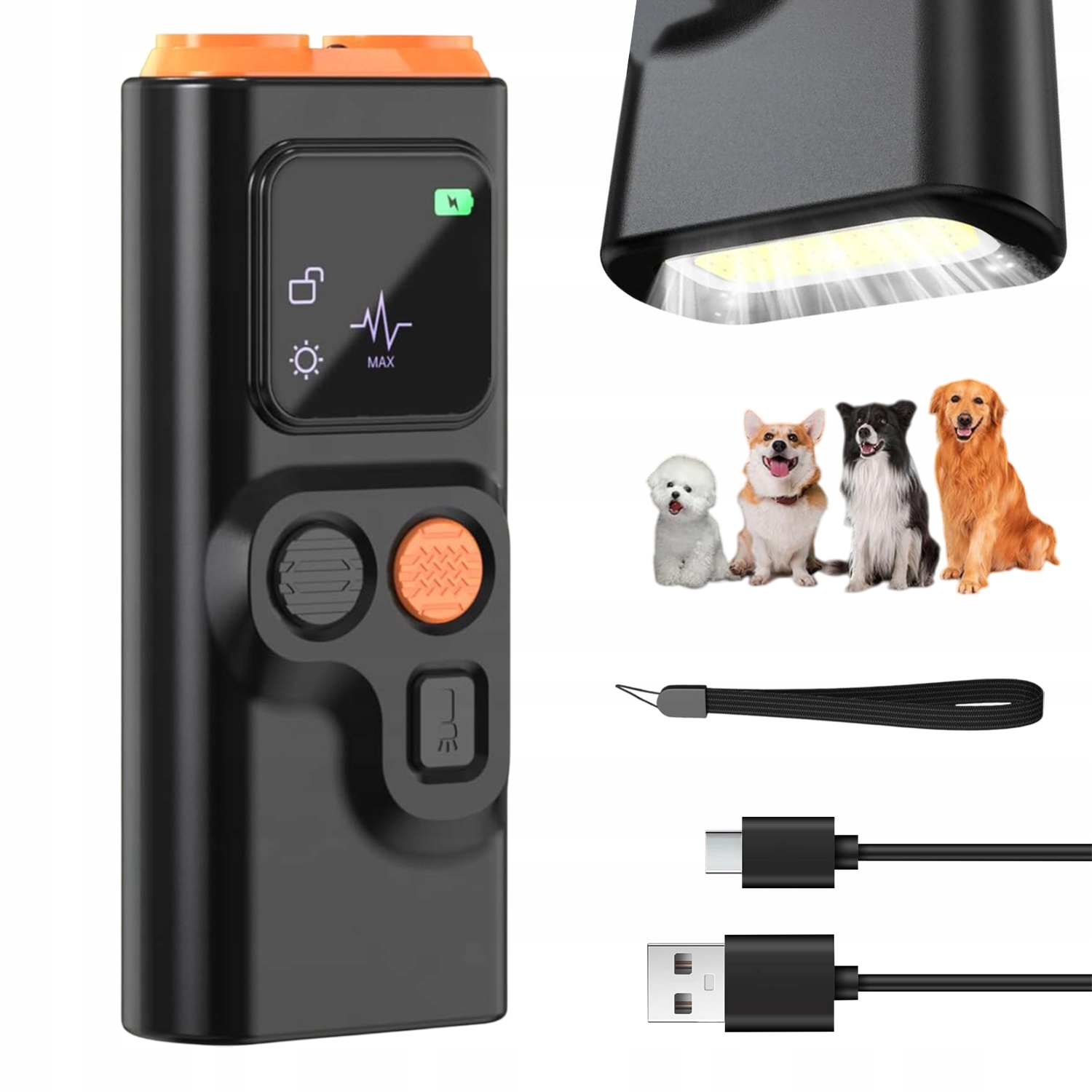 Levně Ultrazvukový Přístroj Pro Psy S Funkcí Prevence Štěkání A Led