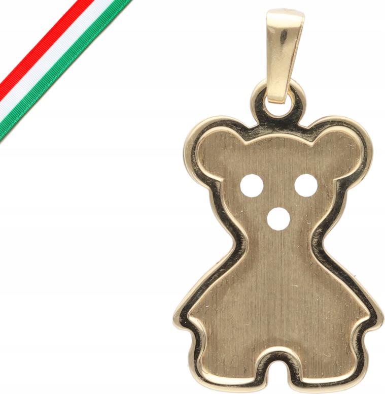 Zlatý přívěsek 585 medvídek přívěsek 1,6g elegantní vzor dárek