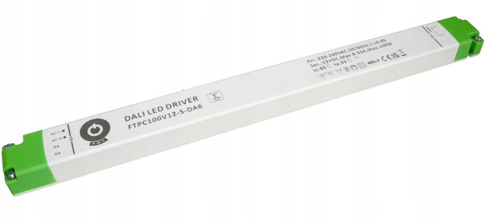 Pokročilý Led zdroj DALI-2 100W 12V 8.33A s funkcí stmívání FTPC1