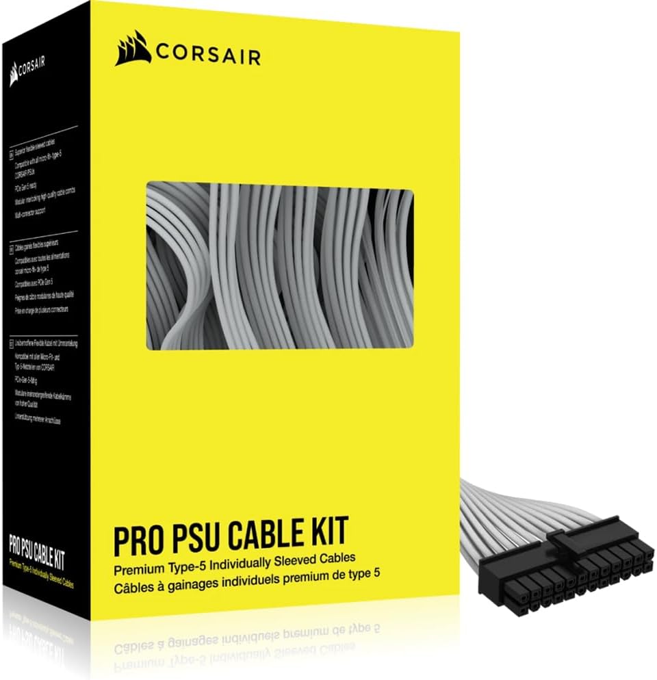 Zestaw białych kabli Type 5 do zasilacza modularnego Corsair CP-8920293