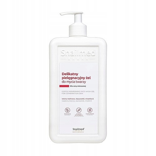 Snailmed, delikatny żel do mycia twarzy, dla cery mieszanej, 480 ml