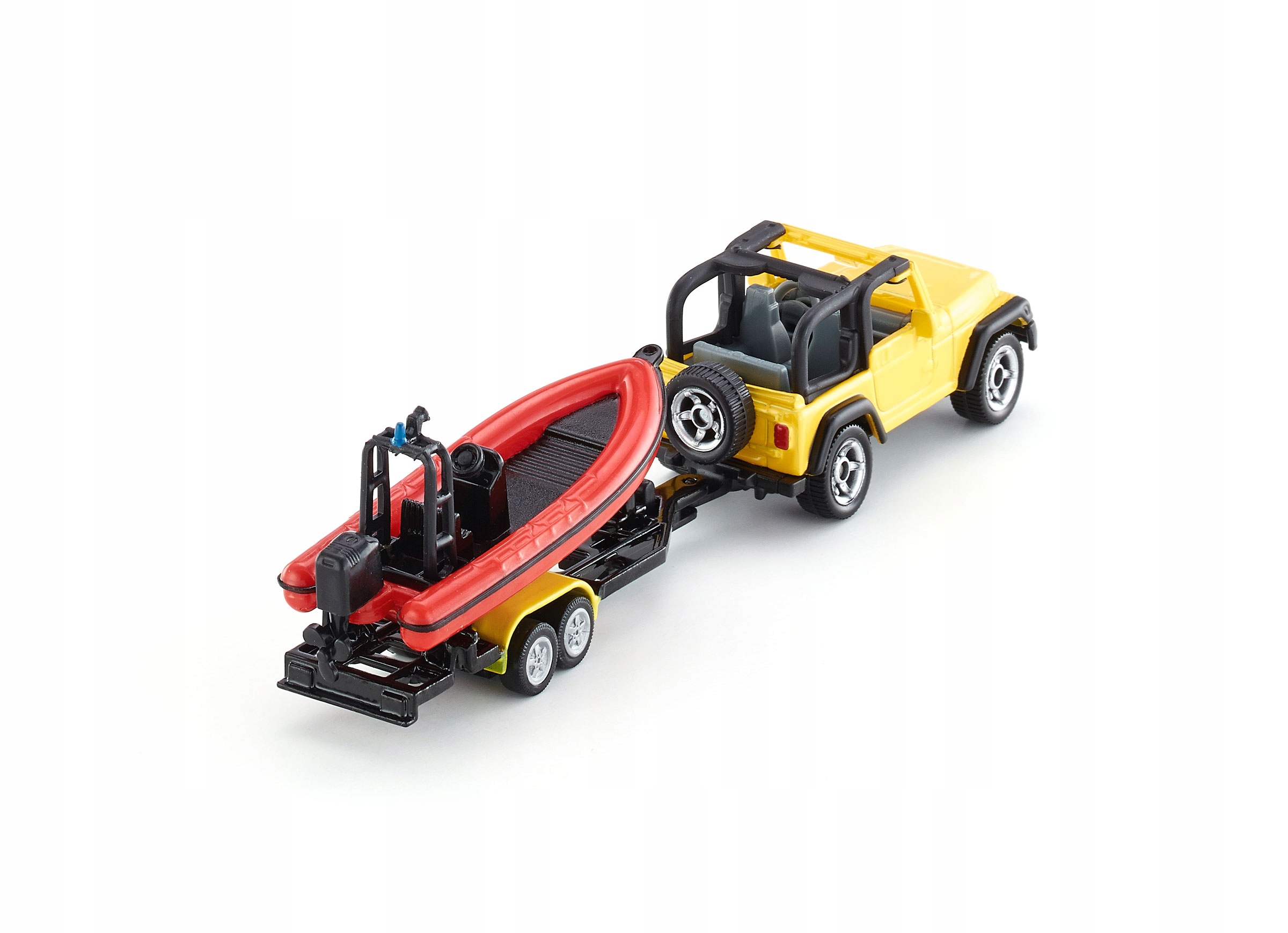 Siku 1658 Samochód Jeep Wrangler z przyczepą i pontonem Kod producenta 1658