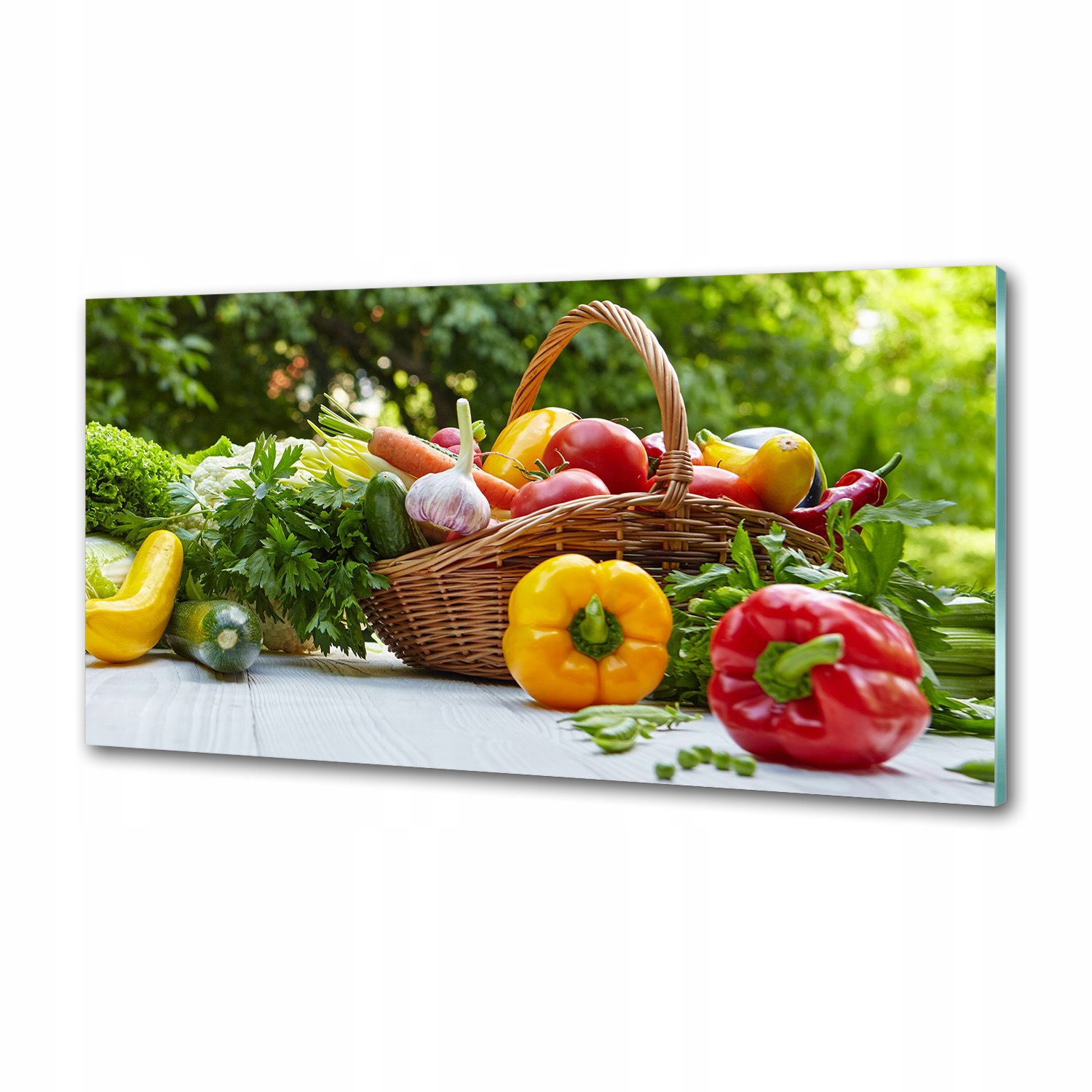 Dekoračný panel sklo Kôš na zeleninu 100 x 50 cm Lepidlo