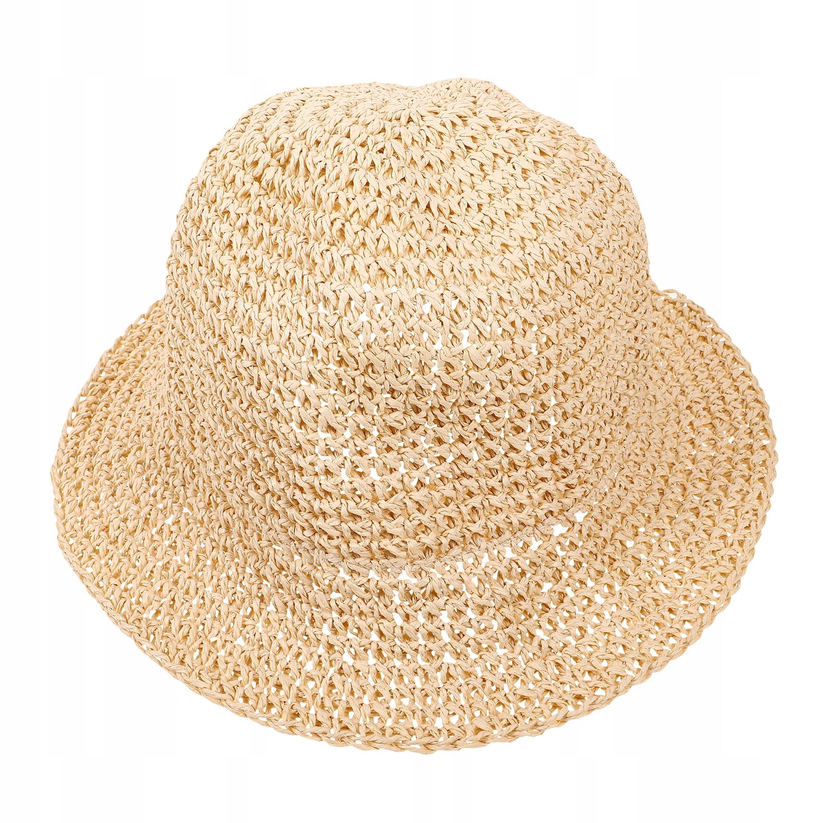 Pleciony kapelusz ze słomy do splotu rybackiego