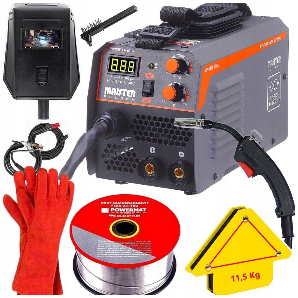 Półautomat spawalniczy Inwertorowa Spawarka Mig/mag Mma Tig Majster Polska
