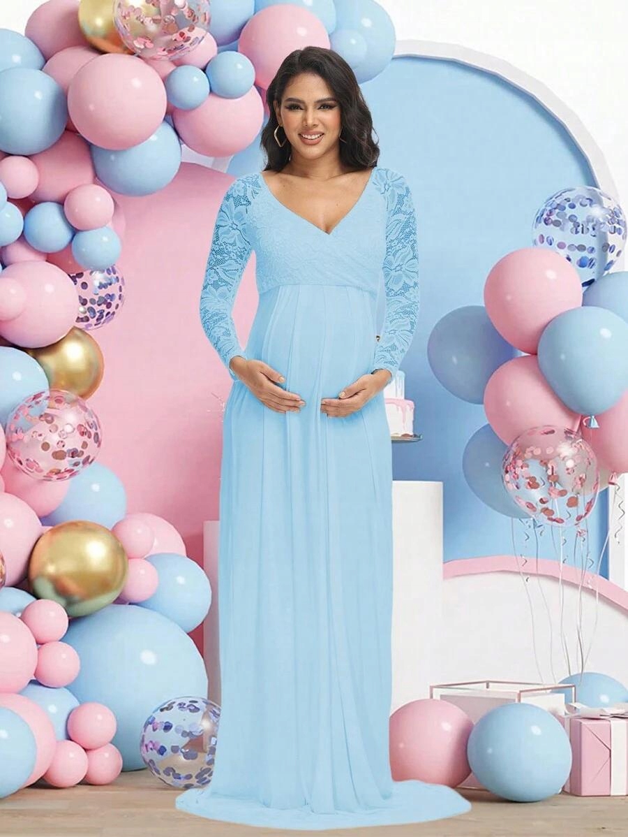 Shein NIEBIESKA MAXI SUKIENKA S06 tim M