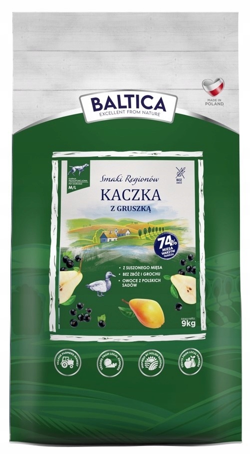 Baltica Smaki Regionów Kaczka z gruszką M/L 9kg
