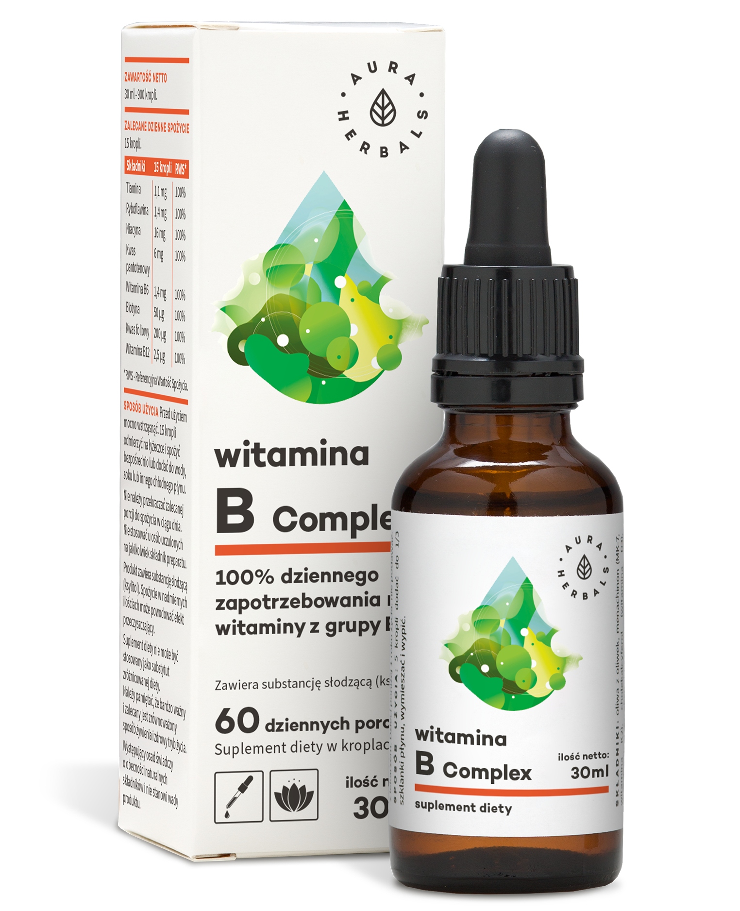 Комплекс витамина B Aura HERBALS в каплях 30 мл