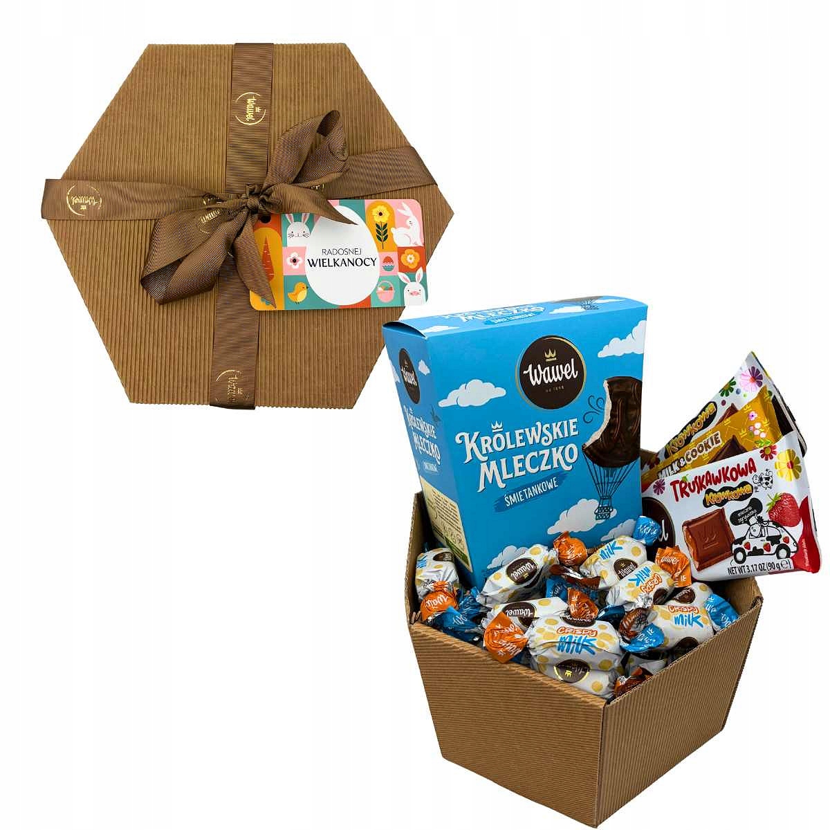 Zestaw Prezentowy Słodycze dla Dzieci Czekolada Cukierki na Wielkanoc Wawel