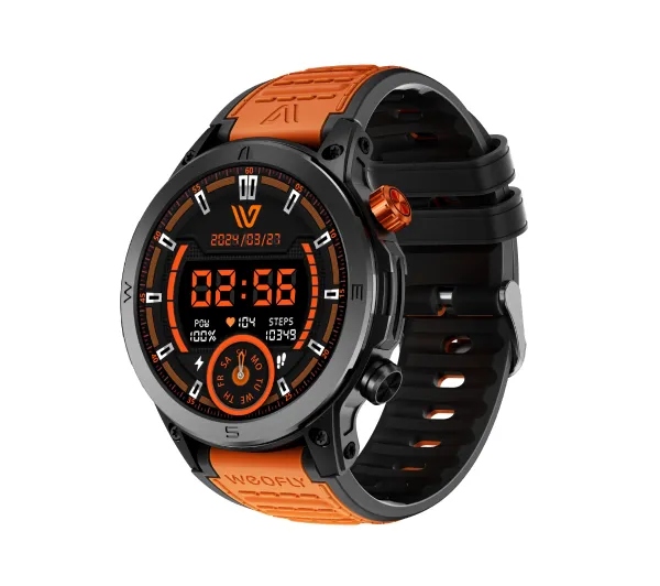 Smartwatch Weofly Conquer Bluetooth 5.3 1,43'' 260mAh Pomarańczowy