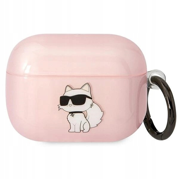 Etui Karl Lagerfeld Ikonik Choupette na AirPods Pro różowe