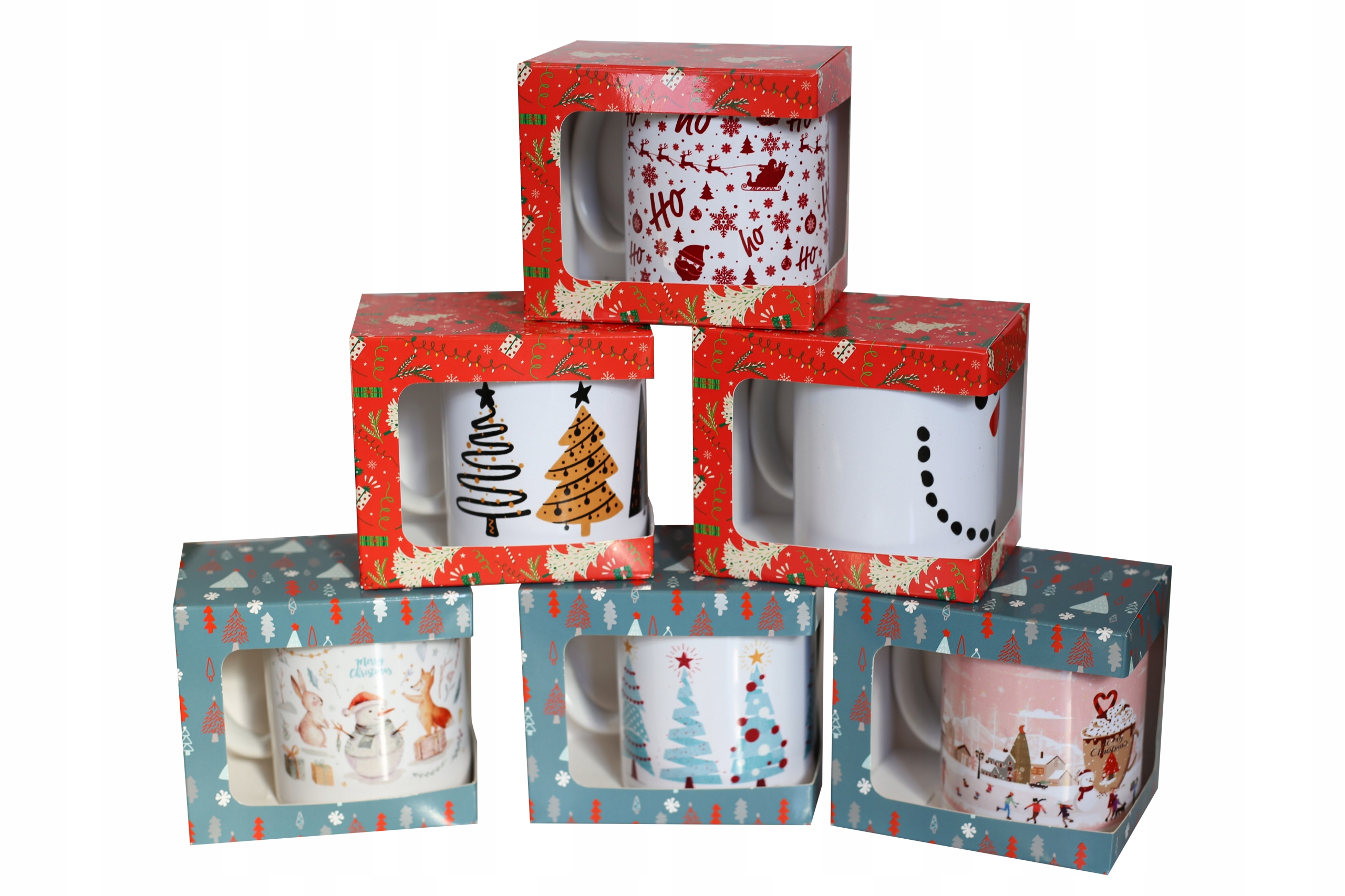 

Kubek Świąteczny Mikołajkowy Pudełko 6SZT