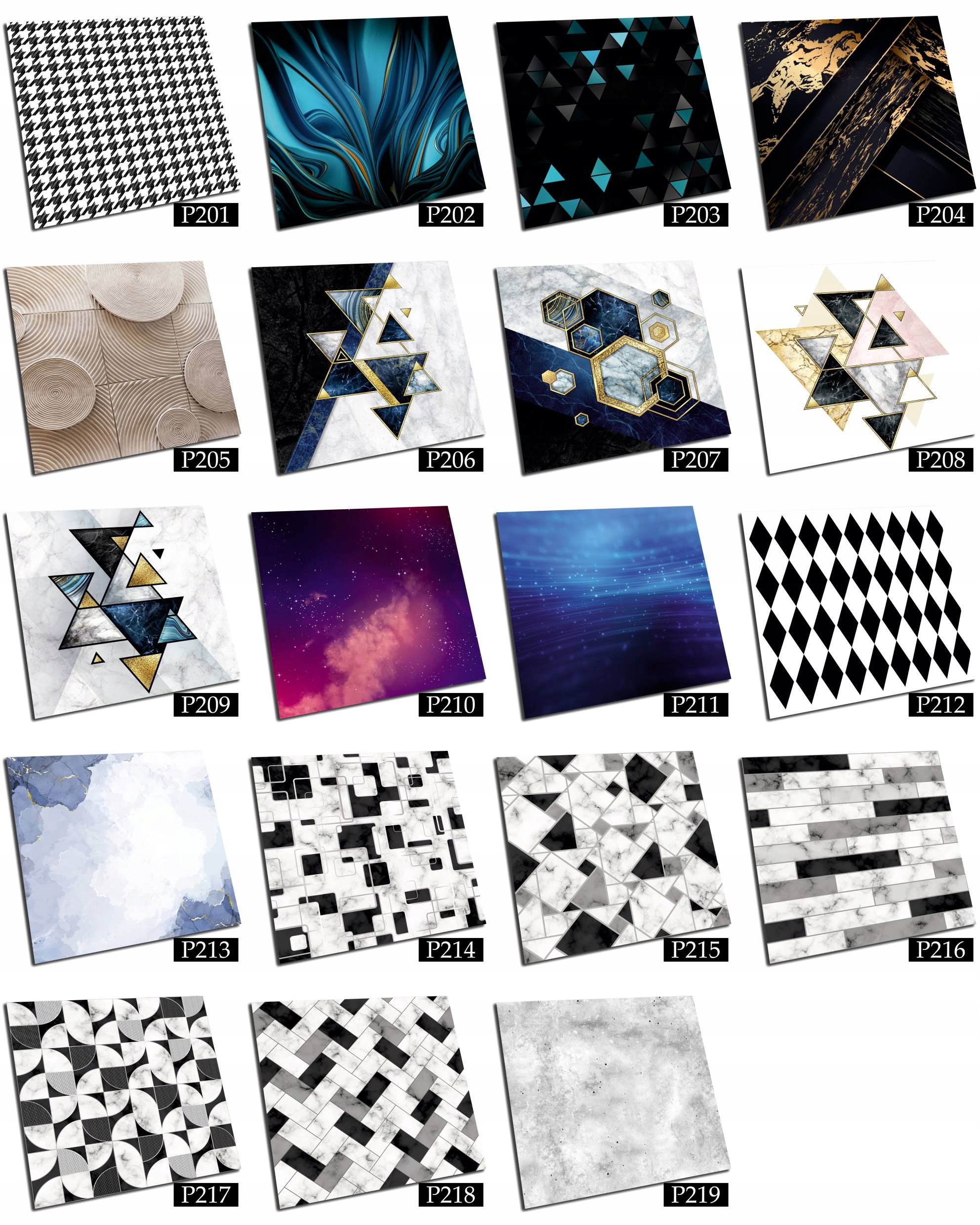 Panele PCV samoprzylepne 15x15 Klasyczne czarne kafelki dekoracyjne Rodzaj dekoru płytka