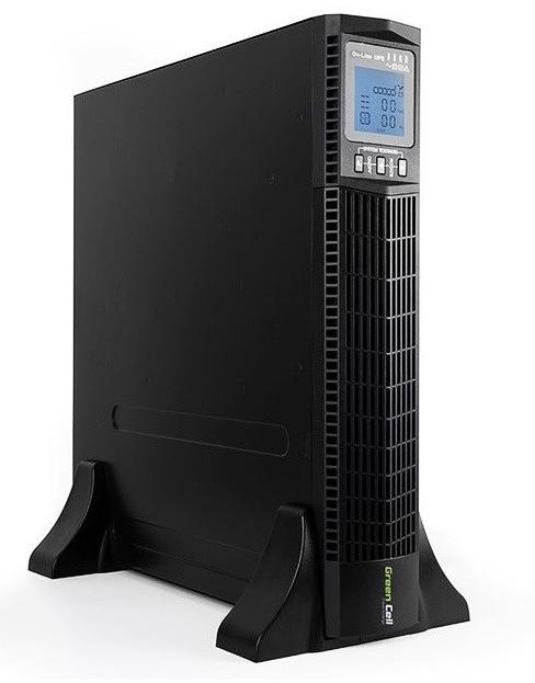 Ups Záložní Napájecí Zdroj Green Cell 1000VA 900W Pro Skříň Rack Rtii S Displejem