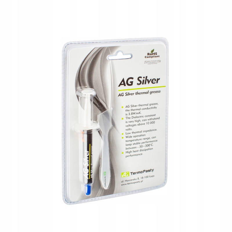

Pasta Termoprzewodząca Ag Silver 3G + Packa