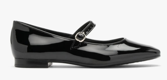 Ryłko A1NG1_Q_ _4NP czarne, lakierowane baleriny z ozdobnym zapięciem r. 37