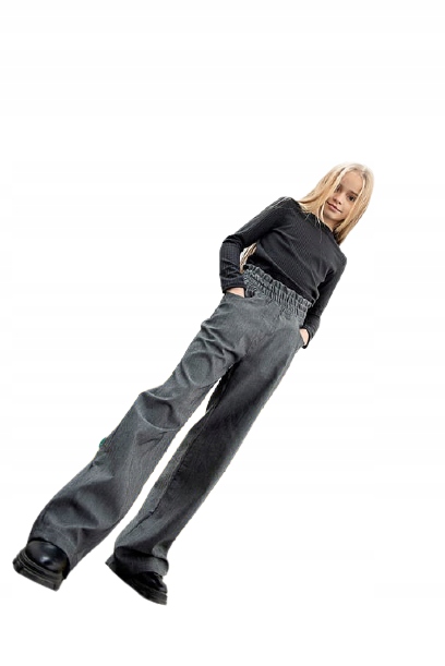 spodnie szerokie dzwony dziewczęce 110/116