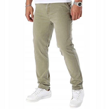 Redskins Pánské Klasické Chinos Kalhoty Khaki 34 6BA