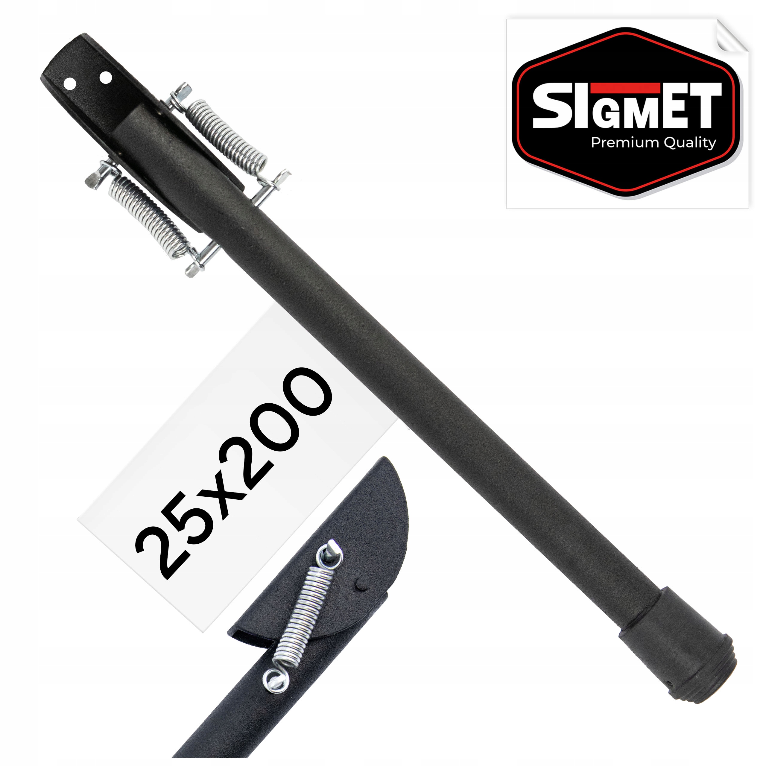 Podpórka drzwi 25x200mm czarna BLOKADA NÓŻKA