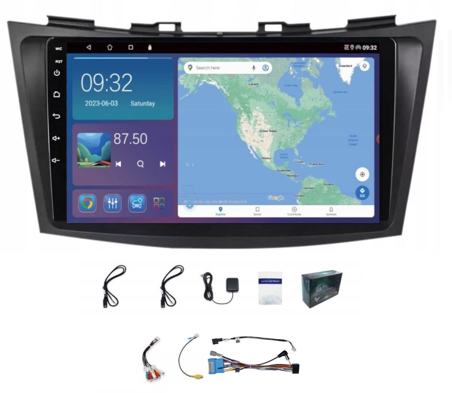 Rádio Navigácia Gps Suzuki Swift 2011-2015 Wifi Carplay Usb 4GB 64GB