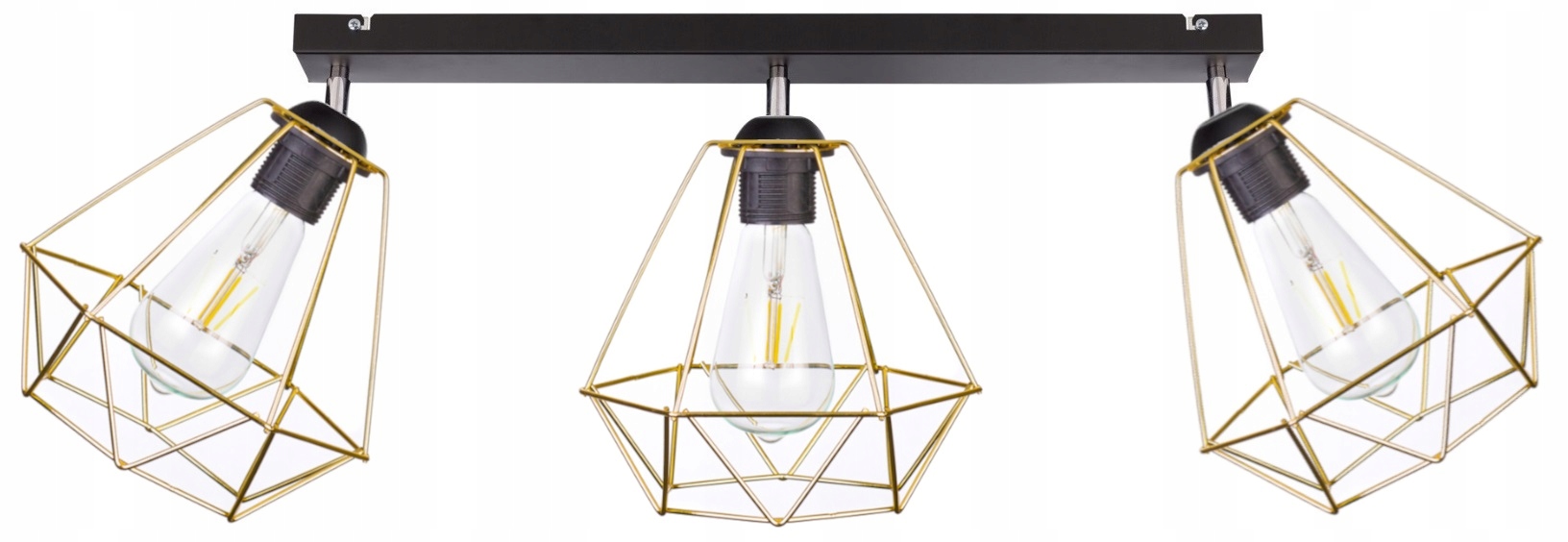 

Lampa Wisząca Sufitowa Żyrandol Diament Led Złoto