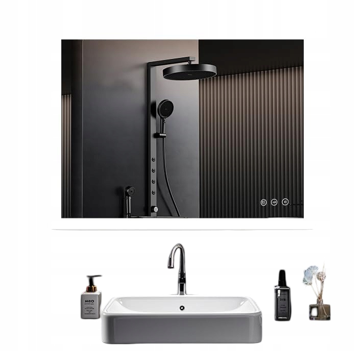 Podsvietené Zrkadlo Pesenxan Hollywood Toaletný Stolík Dotykové Zrkadlo 70X50 CM