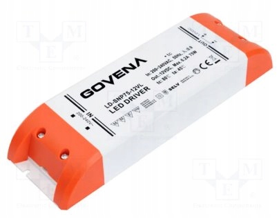 Govena Transformátor Led SNP75-12VL, 75W/12V