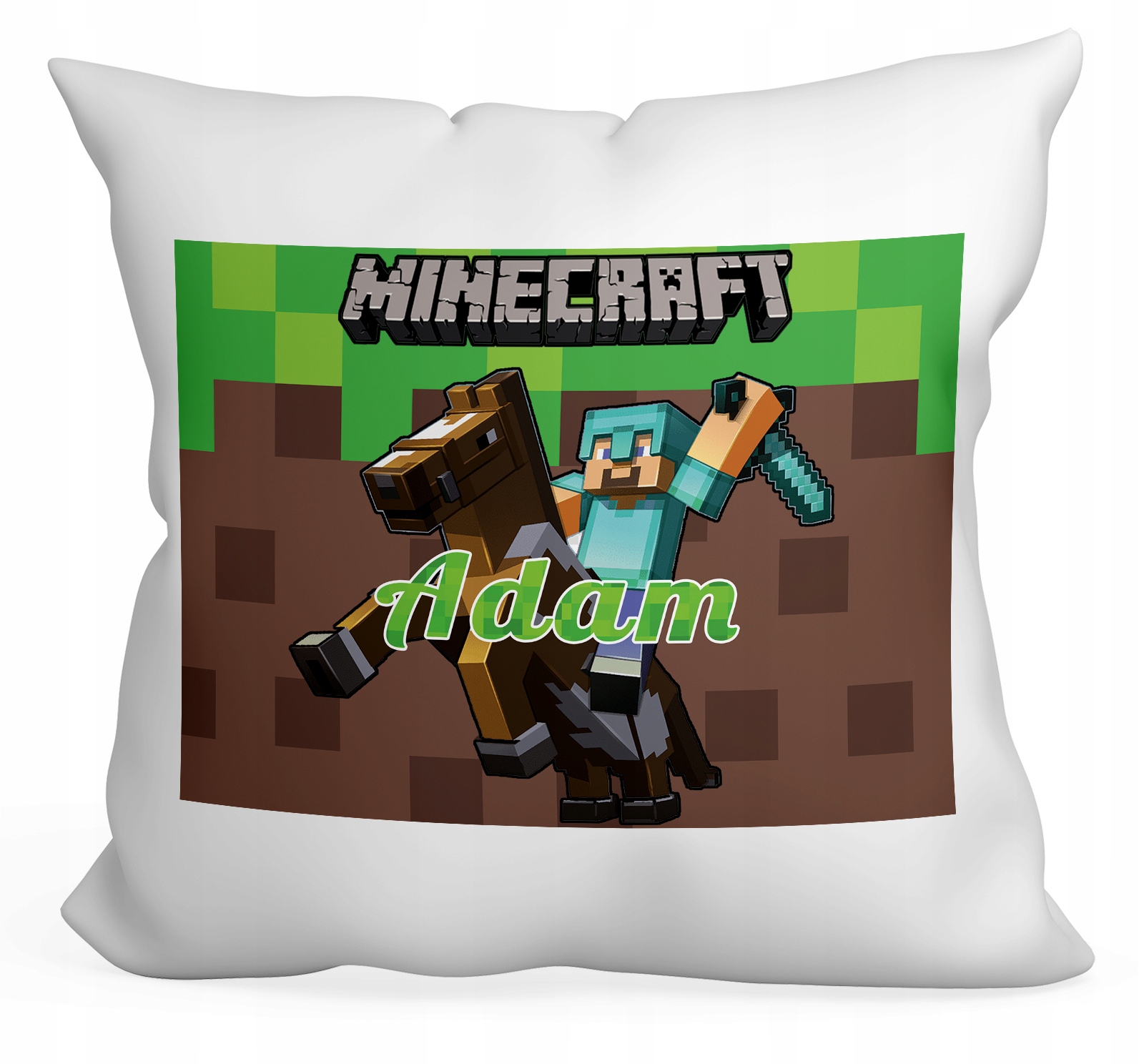 PODUSZKA MINECRAFT DZIECKO PREZENT UPOMINEK+IMIĘ