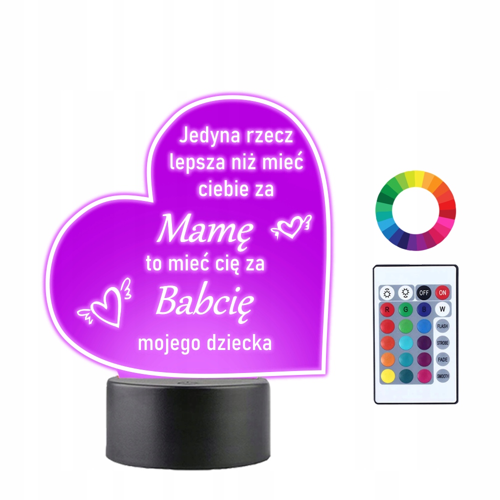 

Lampka Nocna Led Babcia Mama Upominek