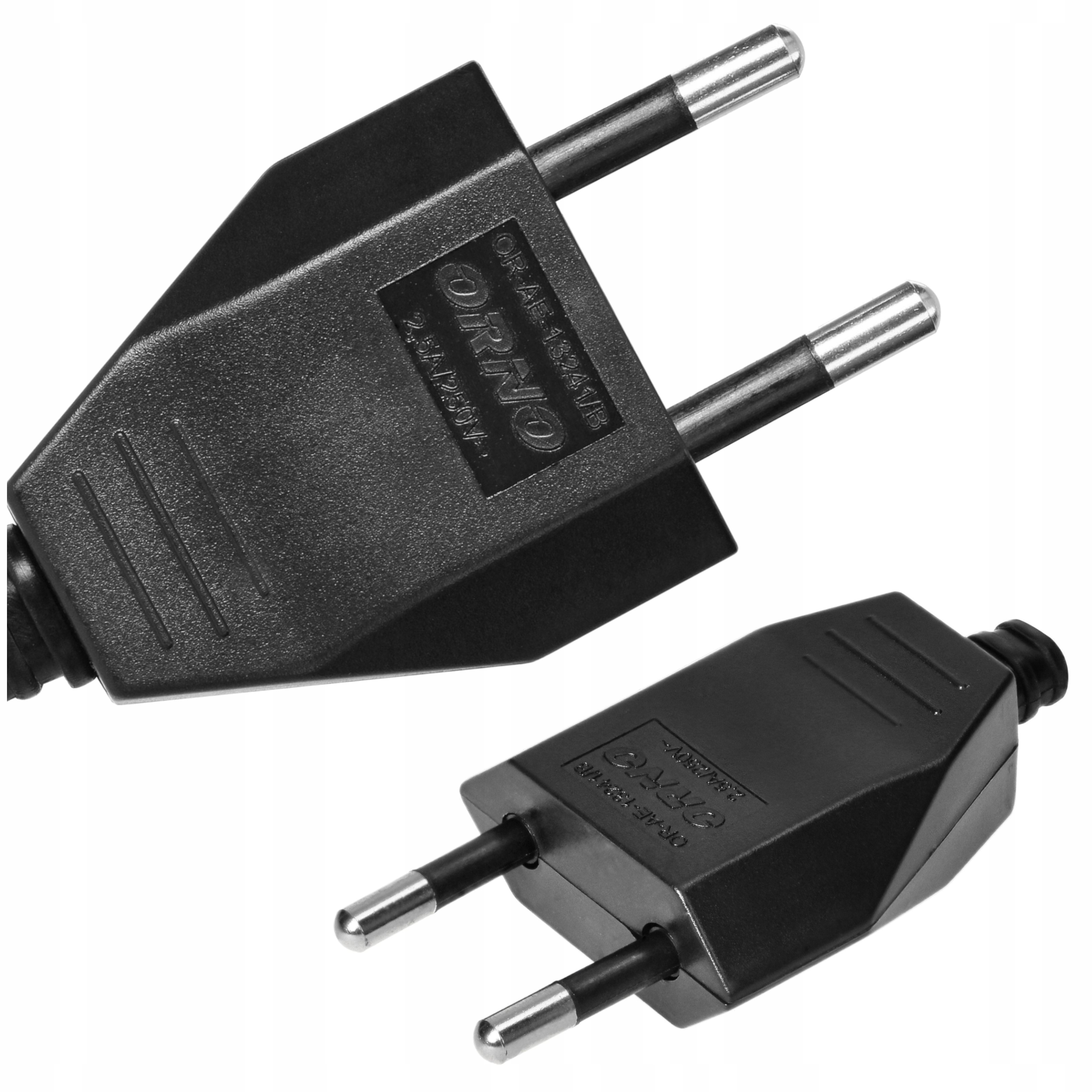 WTYCZKA PŁASKA 230V PROSTA CZARNA SKRĘCANA ROZBIERALNA