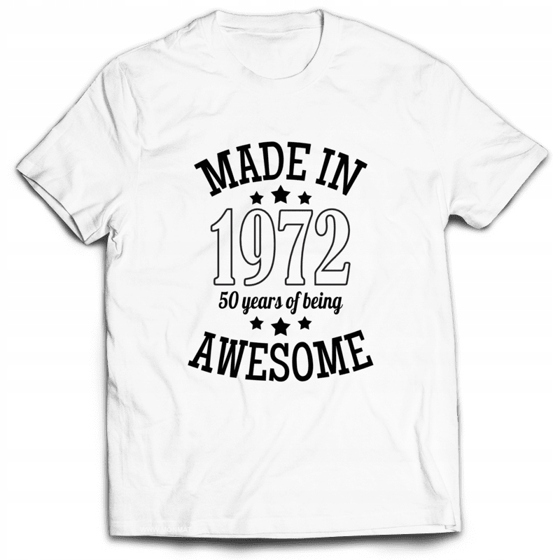 

Koszulka na Urodziny Made In 1972, 50 Years... M