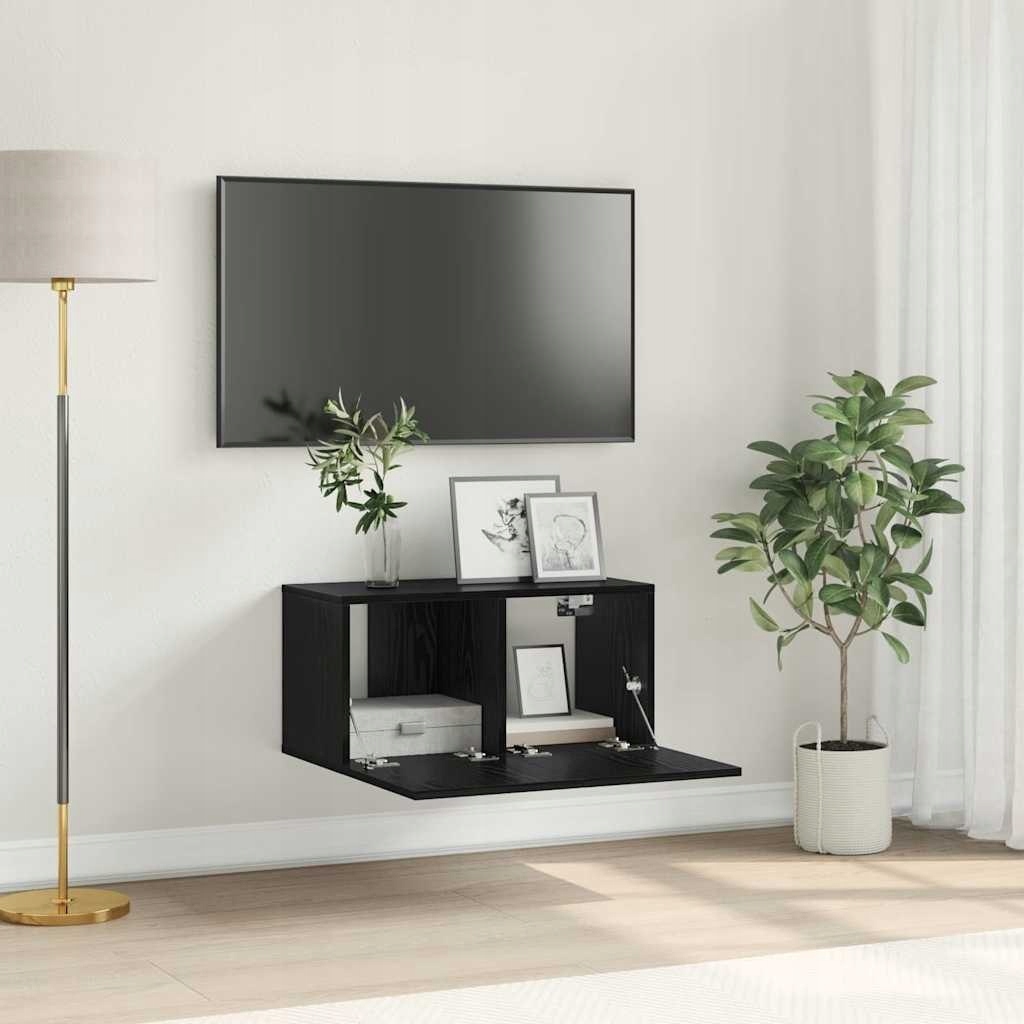 Sada televizních skříněk Černý dub Dřevo Střední Tv skříňka