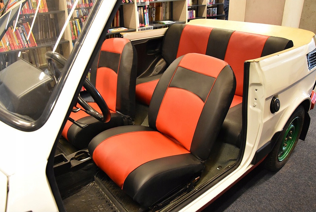 SKÓRZANE POKROWCE MIAROWE do FIAT 126p MALUCH Producent Pok-Ter