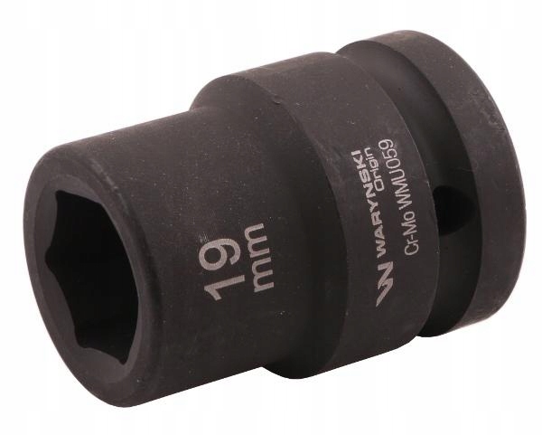 Nasadka udarowa sześciokątna 3/4". 19 mm. CrMo. Din 3129. Waryński