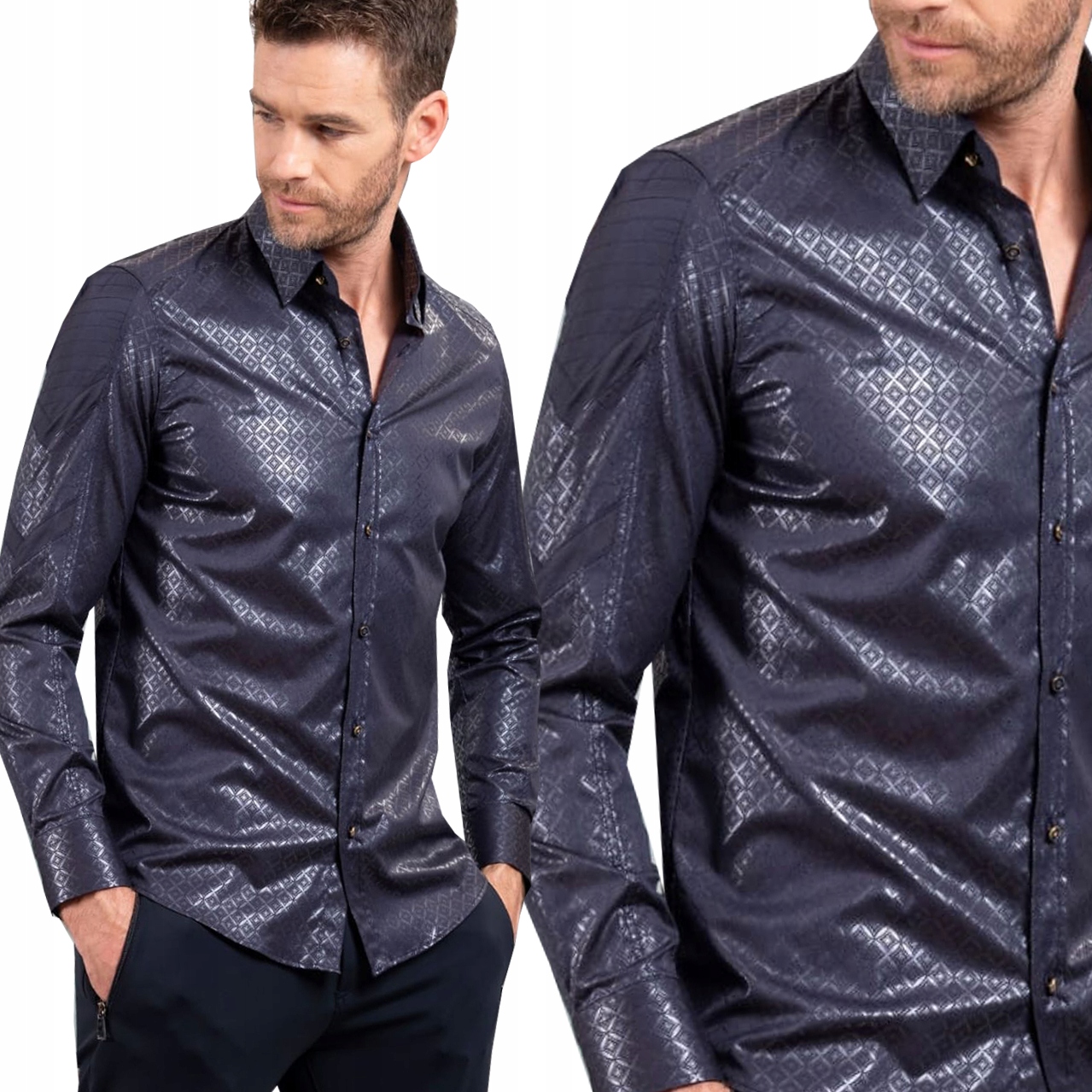 Pánská košile Mondo Limited Elegantní Shine 3D večerní