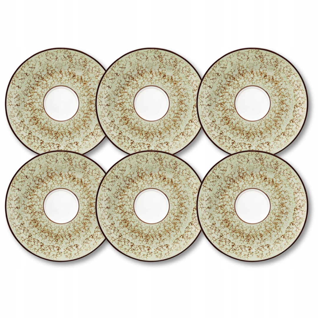 Pistáciový porcelánový podšálek na dezerty 15 cm Wilmax 6 kusů