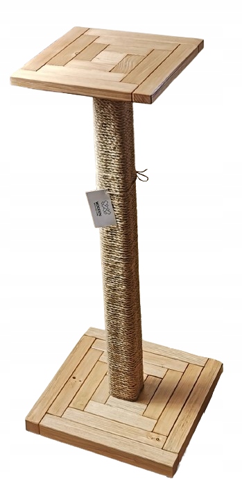 Velmi velké škrabadlo pro kočky 90 cm, vysoký sloupek, velká police, těžké dřevo