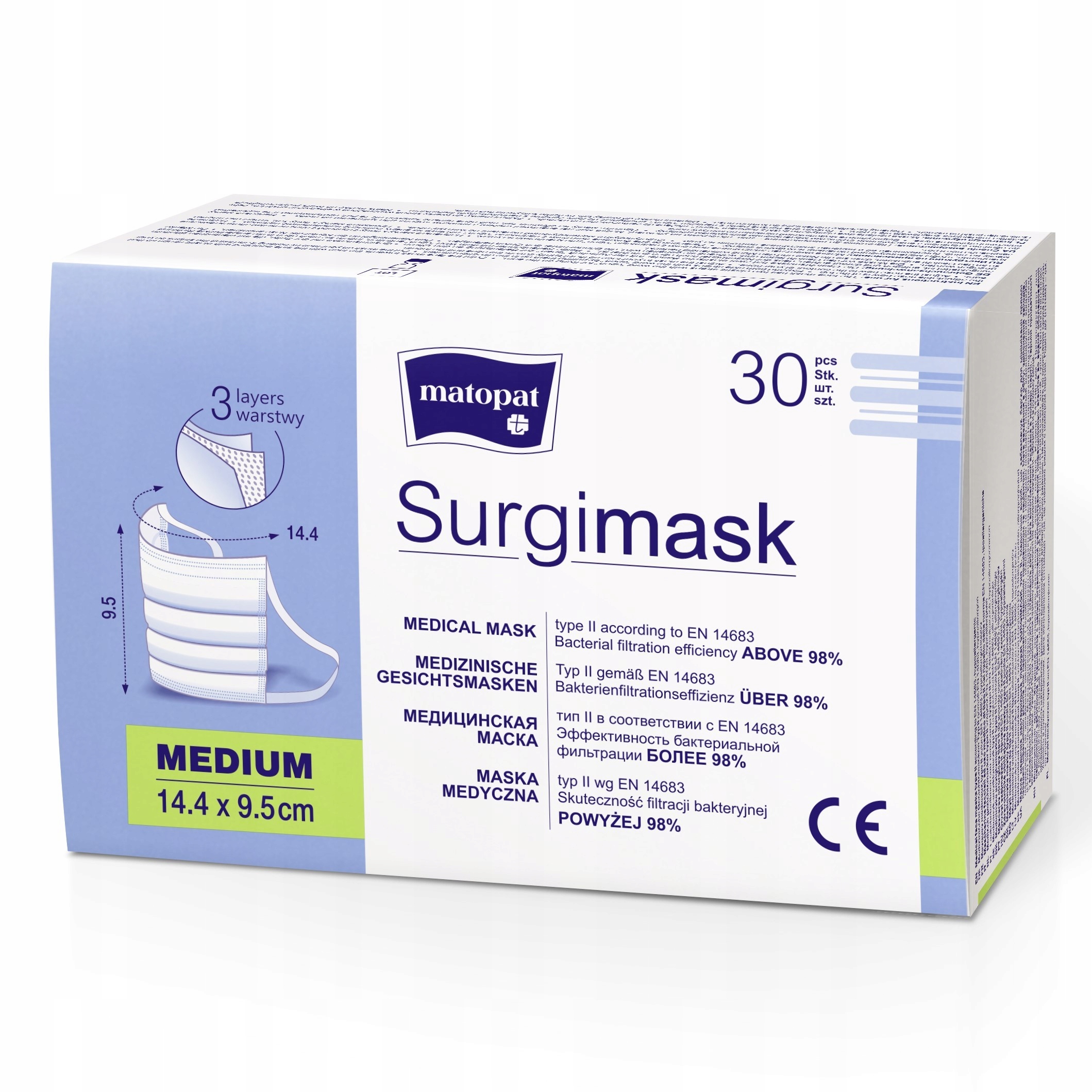 

Matopat Surgimask maseczki chirurgiczne 3w r.M