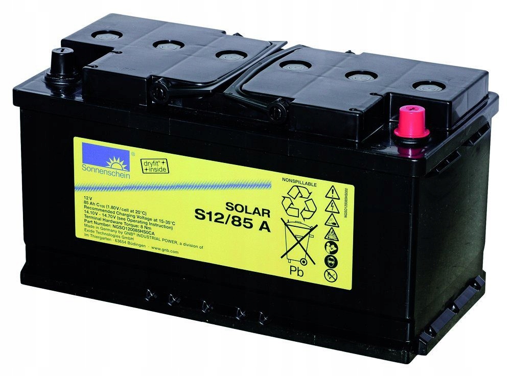 AKUMULATOR ŻELOWY 12V 85Ah ZASILANIE ROZŁADOWANIA