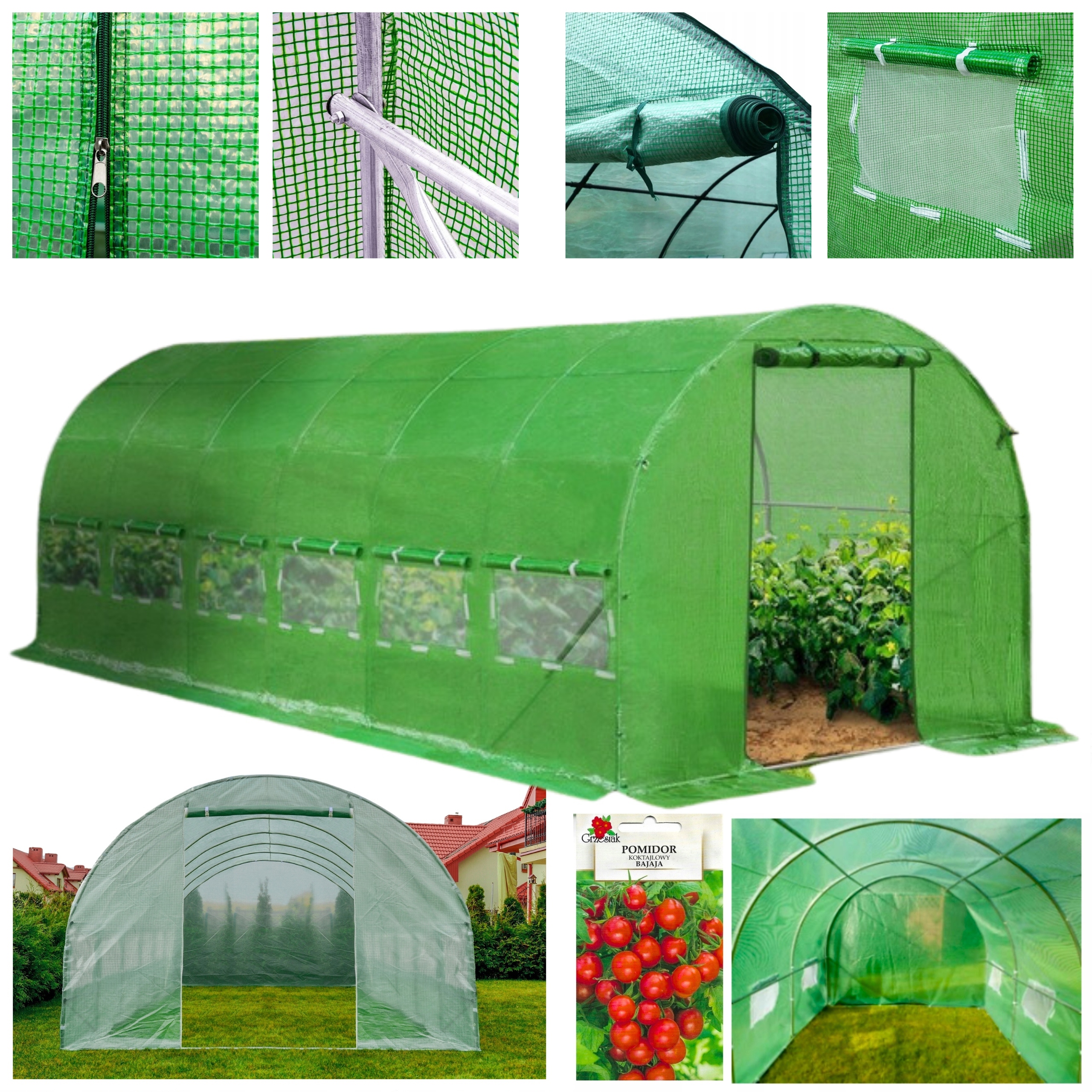 

Tunel Foliowy z Metalowym Stelażem 3x6 Szklarnia